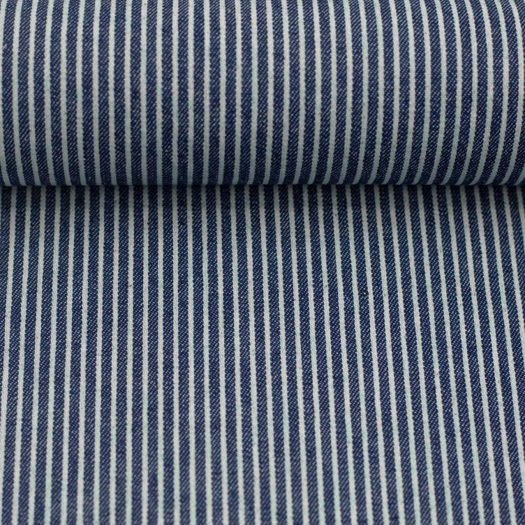 Streifen Jeans, Dunkelblau/Naturweiss