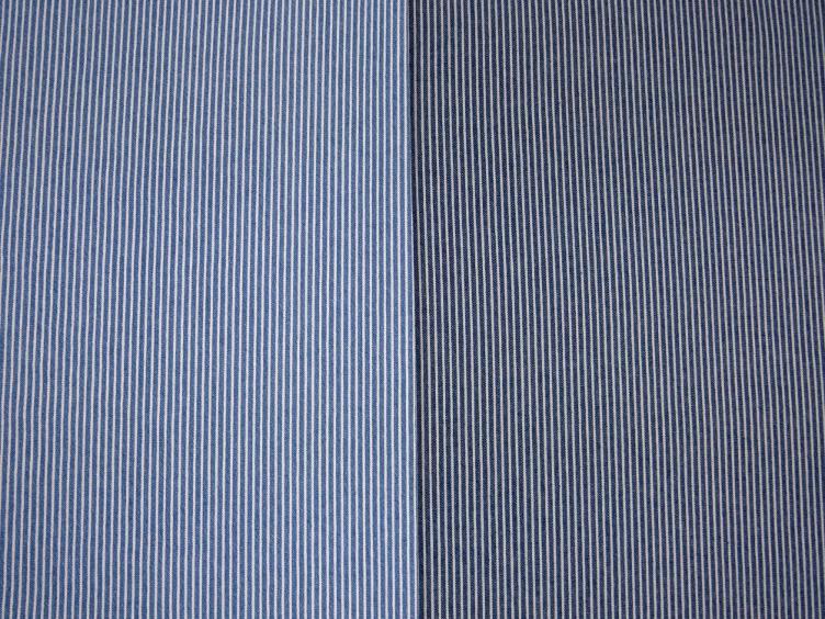 Streifen Jeans, Dunkelblau/Naturweiss - 1