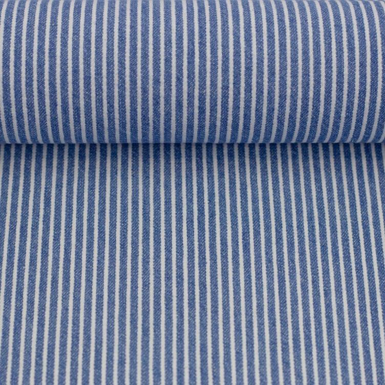 Streifen Jeans, Jeansblau/Naturweiss