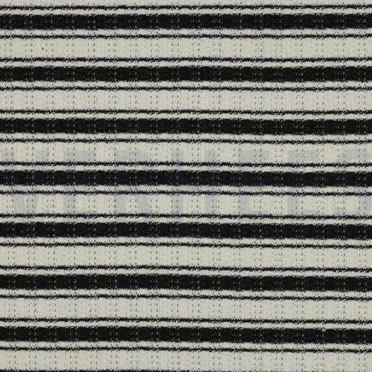 Strick Jacquard, Streifen schmal, Black & White