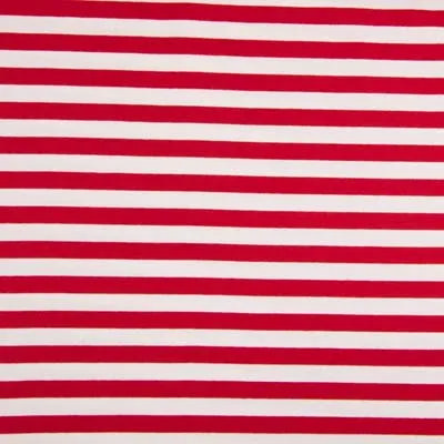 Stripe, French Terry, Rot/Weiss