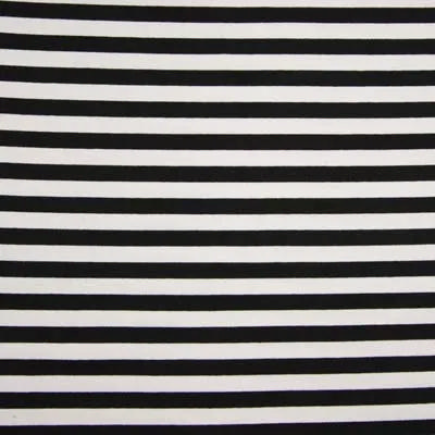 Stripe, French Terry, Schwarz/Weiss