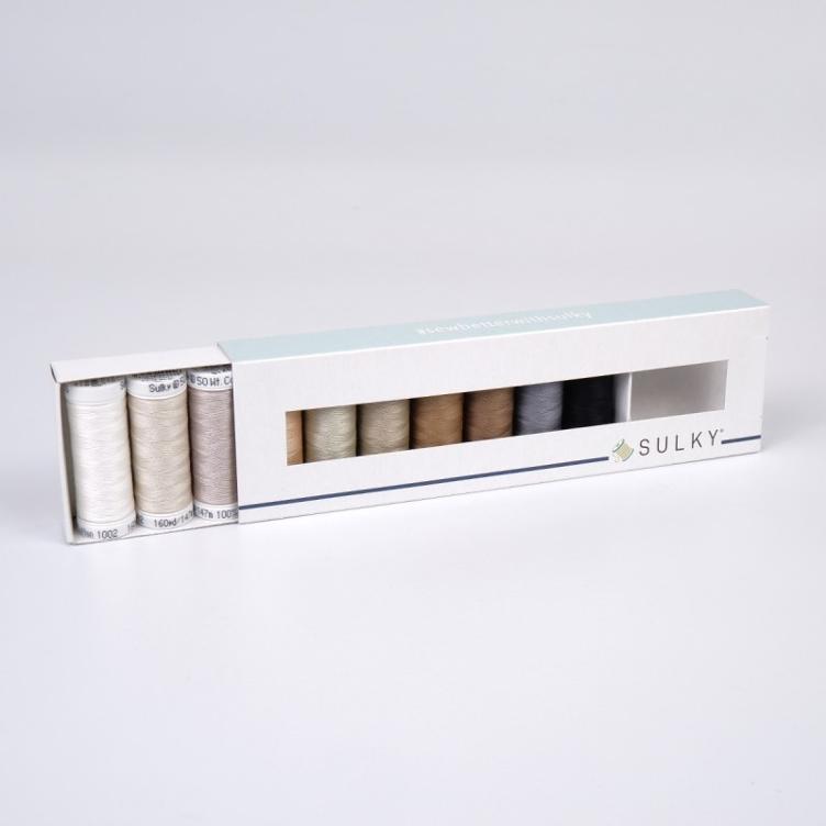 SULKY COTTON 50 - NEUTRALS AND NUTSHELLS (10x 147m Snap Spulen) - 1