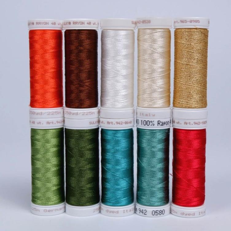 SULKY RAYON, `Christmas Gift Tags`, (10x 265m Snap Spulen)