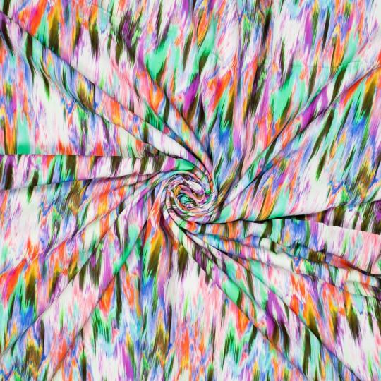 Summer Viskose, Multi Colour Stripes Art