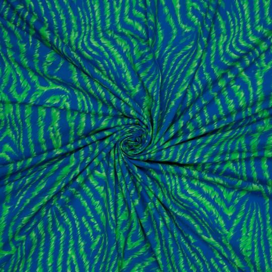 Summer Viskose, Zebra Print Blue/Green