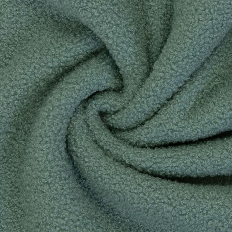 Teddyboucle mit Fleece, Dusty Mint Dunkel