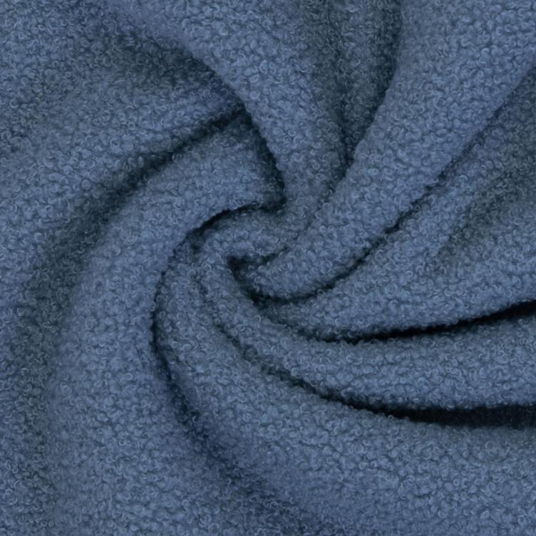 Teddyboucle mit Fleece, Dusty Blue