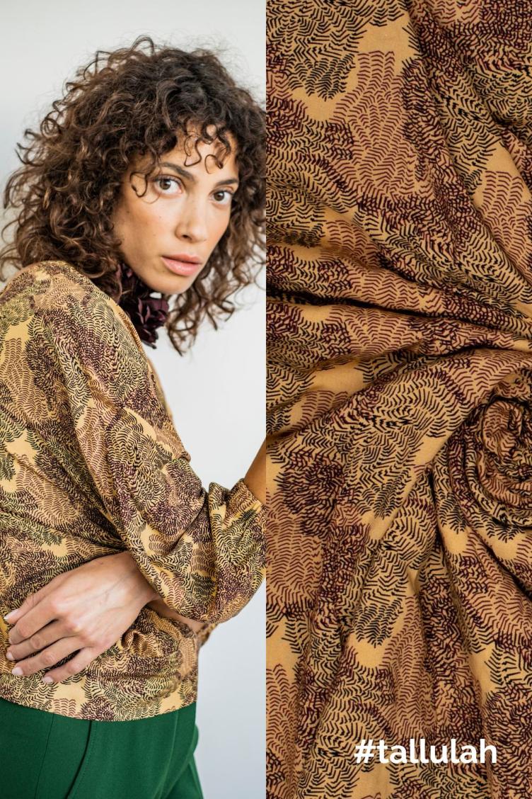 #tallulah Viskose, Brown/Sand