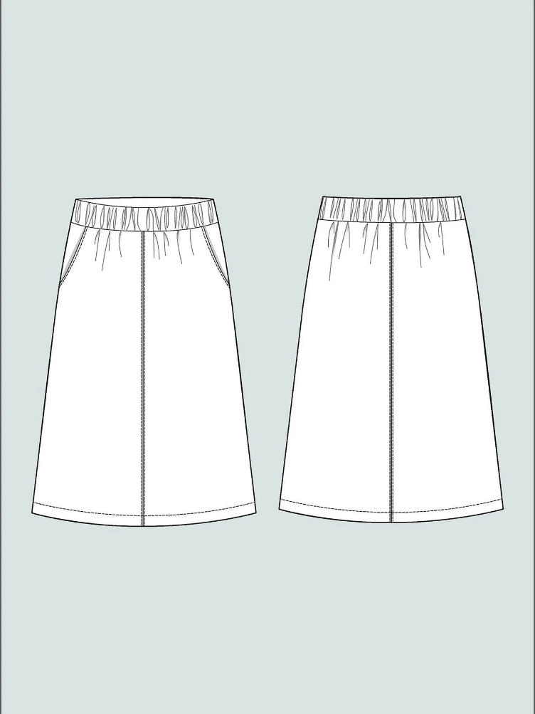 THE ASSEMBLY LINE, A-Linie Midi Skirt - 1