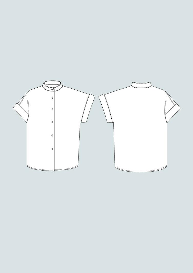 THE ASSEMBLY LINE, Cap Sleeve Shirt - 0