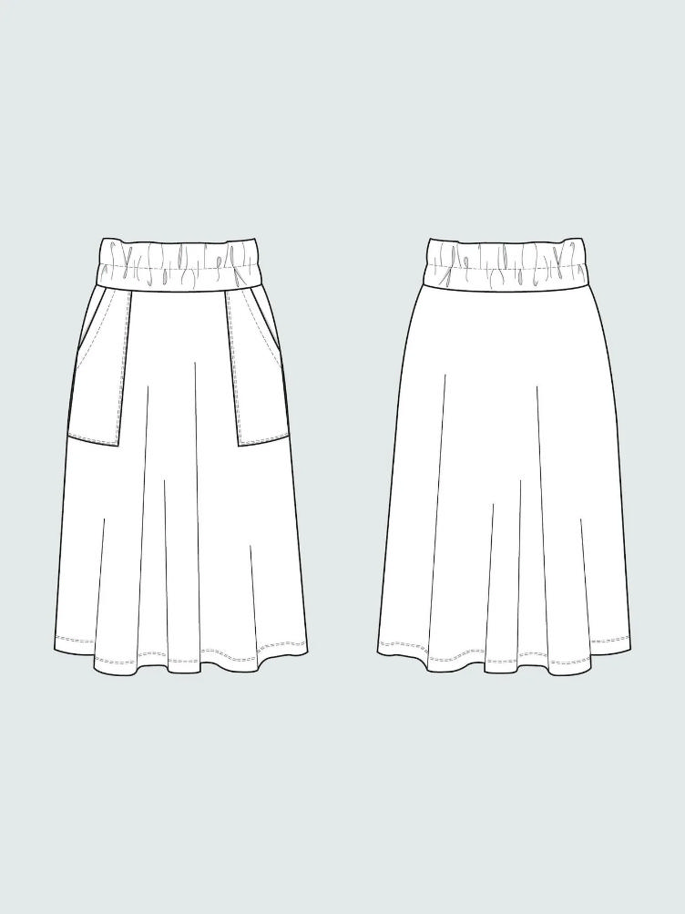 THE ASSEMBLY LINE, Elastic Waist Maxi Skirt - 2