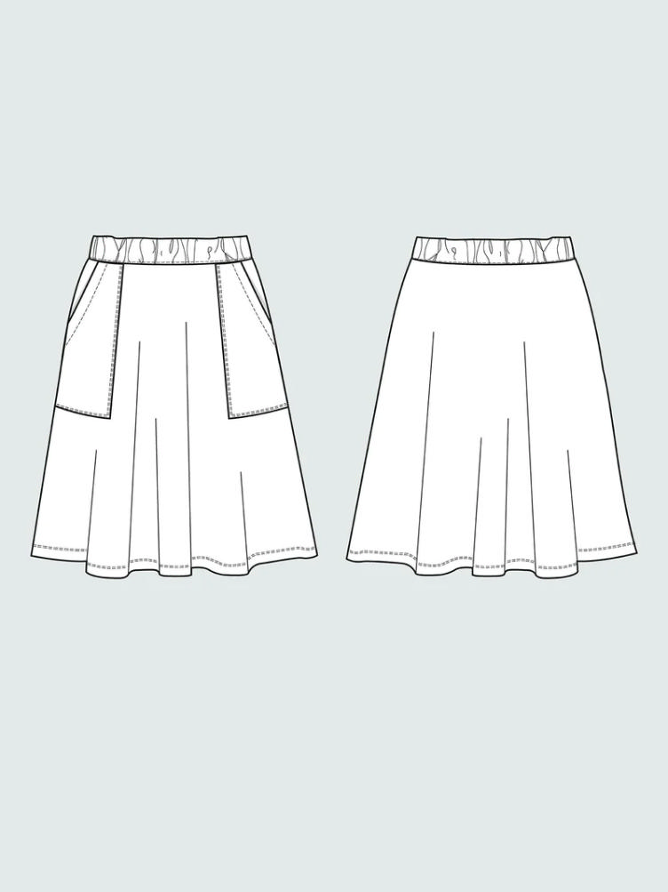 THE ASSEMBLY LINE, Girls Elastic Waist Skirt Mini - 0