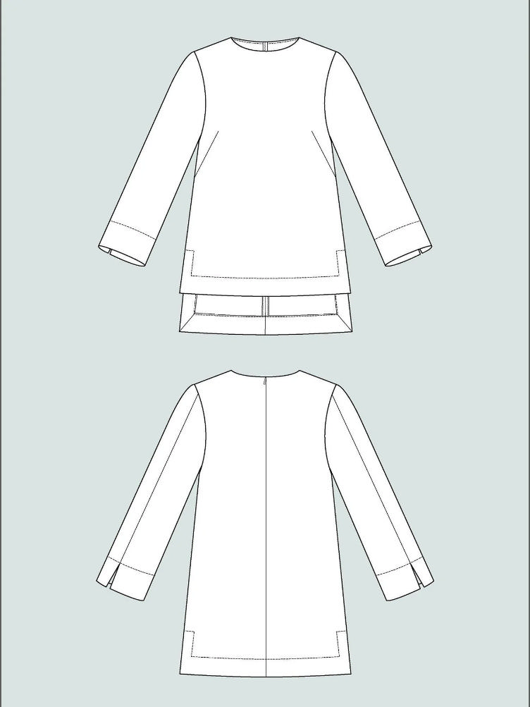THE ASSEMBLY LINE, Long Sleeve Tunika - 1