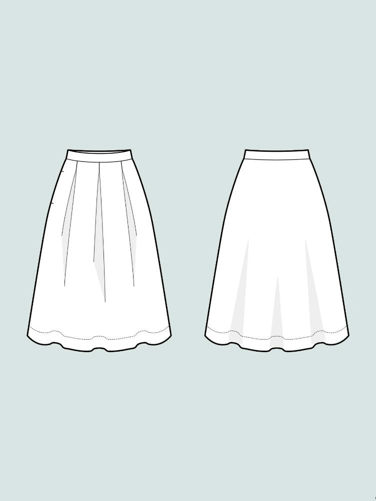 THE ASSEMBLY LINE, Three Pleat Skirt - 0
