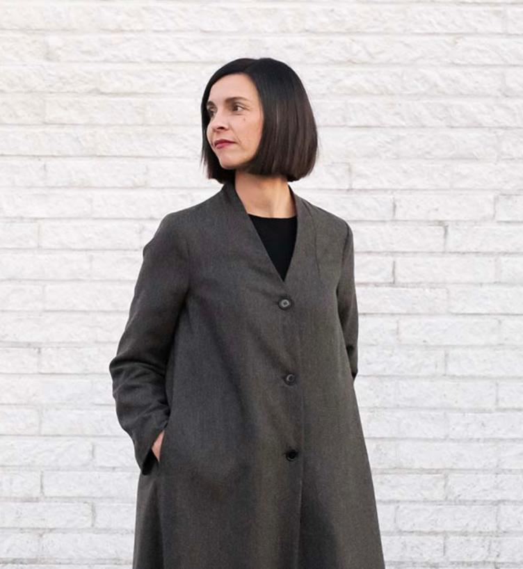 THE ASSEMBLY LINE, V-Neck Coat