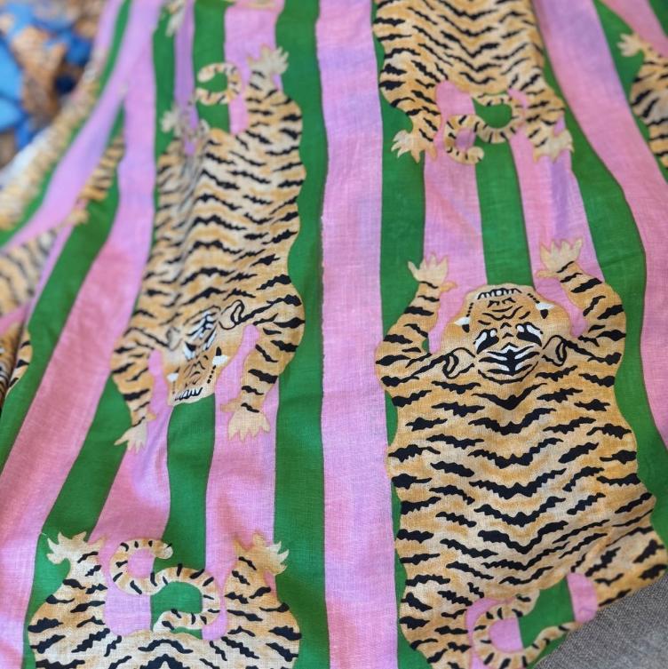 Tiger Baumwolle, Rosa/Grün