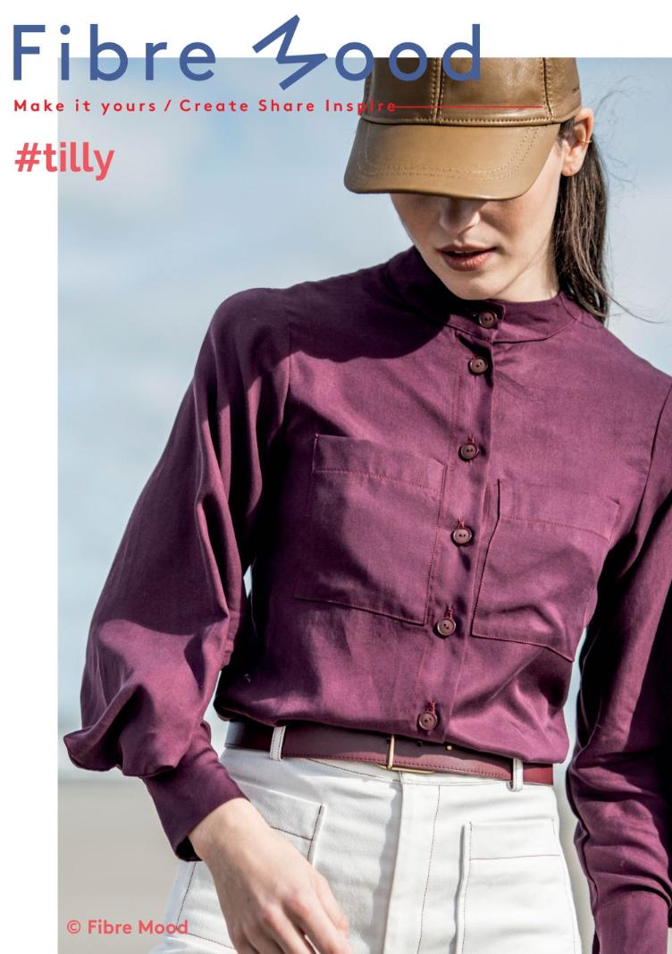 #tilly Bluse, Lyocell, Mauge Wine