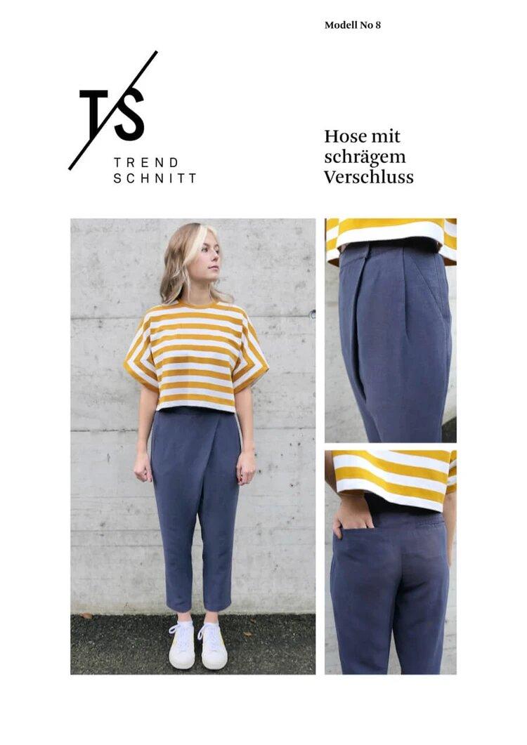 TRENDSCHNITT, No8 Hose mit schrägem Verschluss