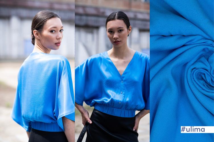 #ulima, Shiny Viscose, French Blue