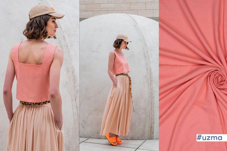 #uzma, Leinen-Viscose Gemisch, Peachy