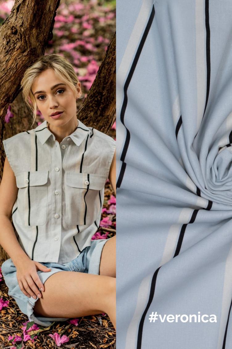 #veronica, Linen/Viscose, fresh Stripes