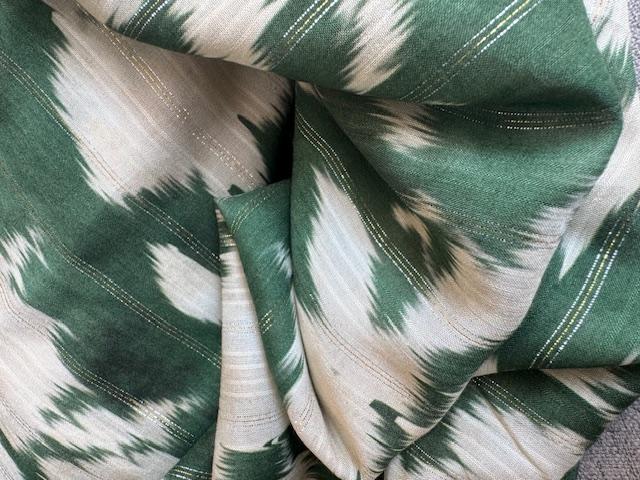 Viskose Olive/Nature/Metallic