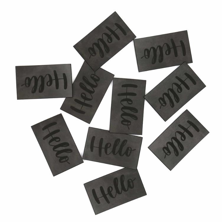 XXL-Kunstleder Patches - Hello, Schwarz - 0