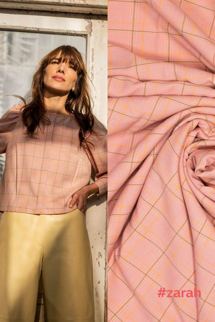 #zarah, Jacquard Karo, Rosa